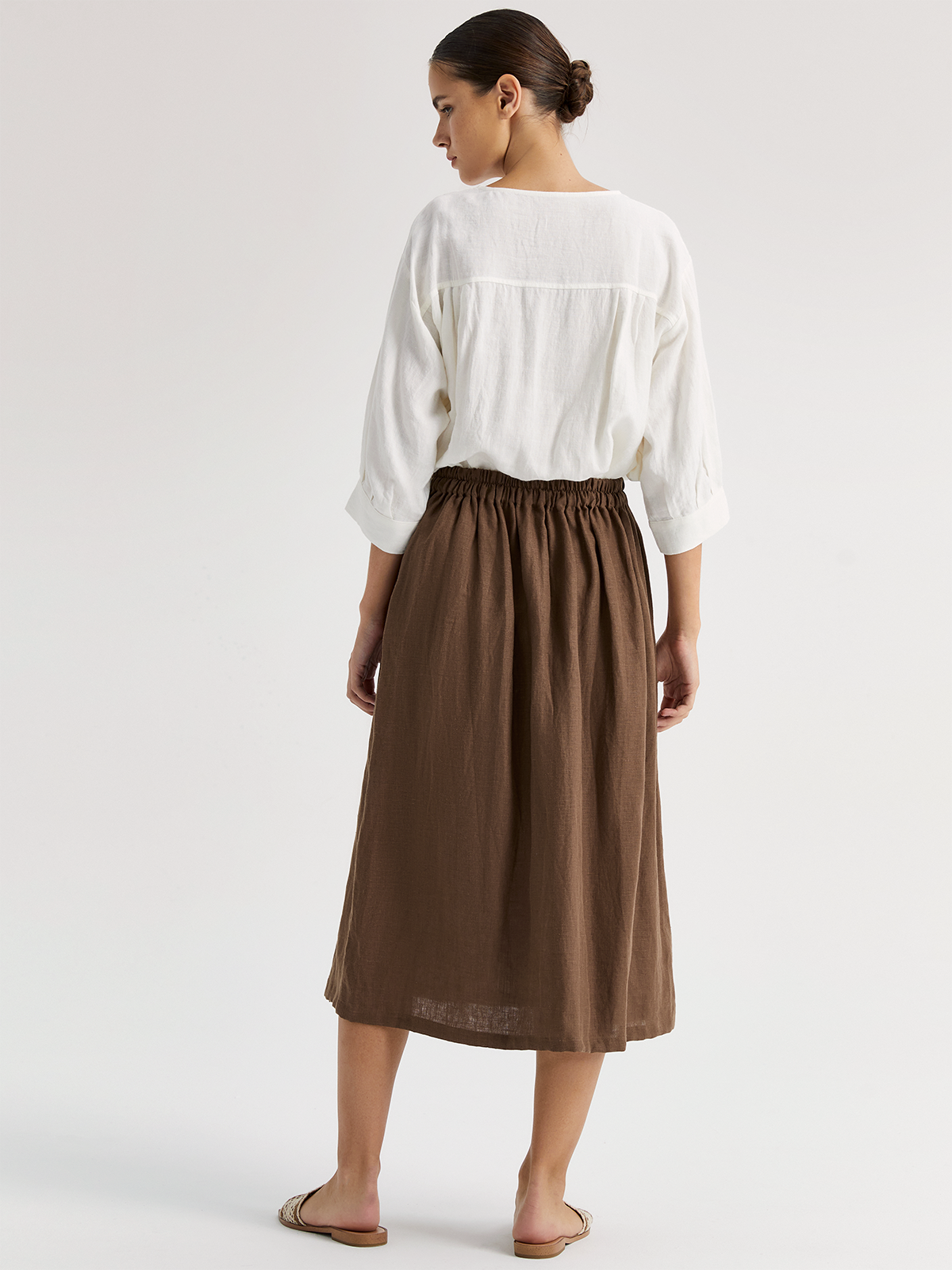 Gaia 100% European Linen Skirt