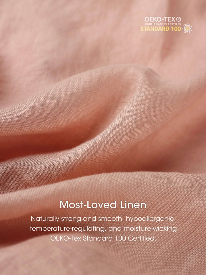 Bree 100% Linen V-neck Button-down Midi Dress