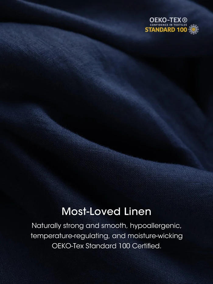 Lia 100% Linen V-neck A-line Dress