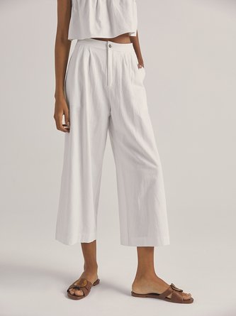 Linen Cotton Flare Pants