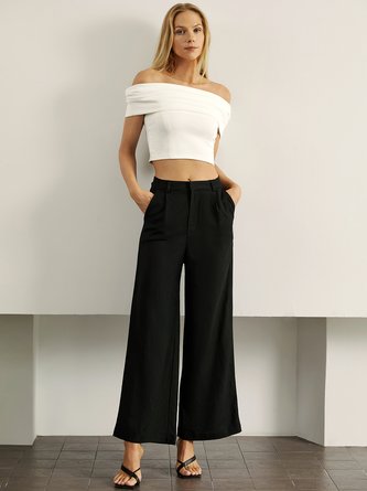 Linen And Cotton Wool Loose Pants