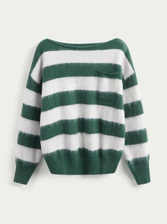 Simple Loosen Geometric Sweater