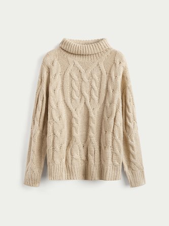 Guipure Casual Jacquard Sweater