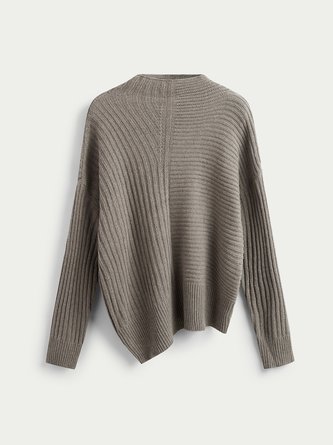 Irregular Plain Vintage Sweater