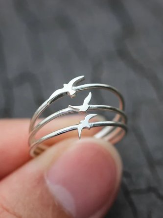 Simple Alloy Petrel Ring