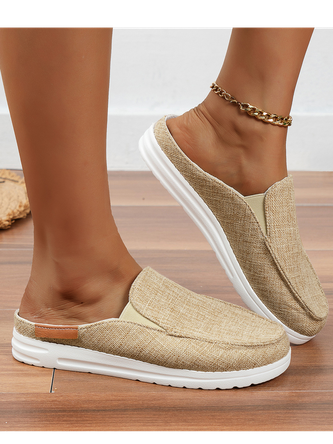  Multi-color multi-size canvas women's moccasin shoes lightweight wear-resistant slip-on flat shoes