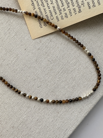 Plain Daily Bead Chain Necklace