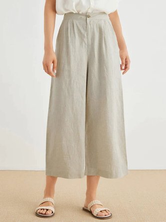 Plain Linen Simple Fashion Pants