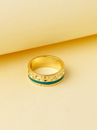 Vintage Cloisonne Gold Ring