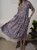 Vintage Plus Size Women Short Sleeve V Neck Floral Printed Casual Weaving Dress