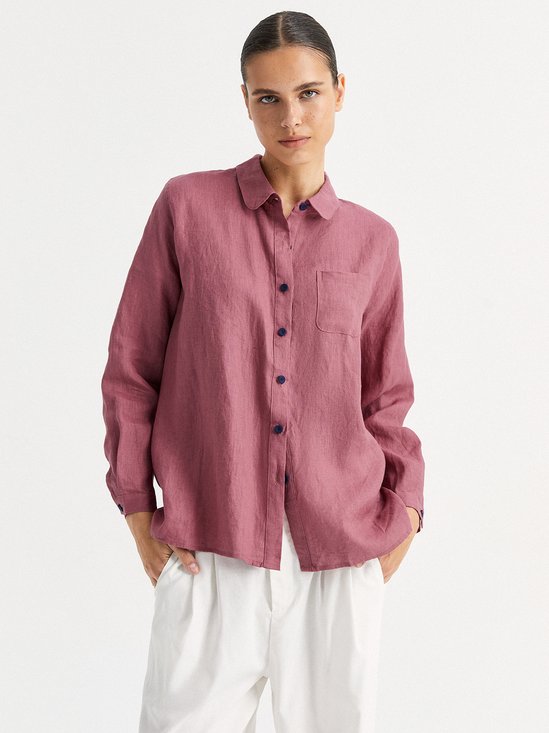 Jasmine 100% Linen Long Sleeve Shirt