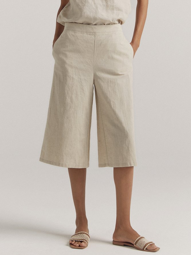 Bianca Linen Cotton A-Line Pants