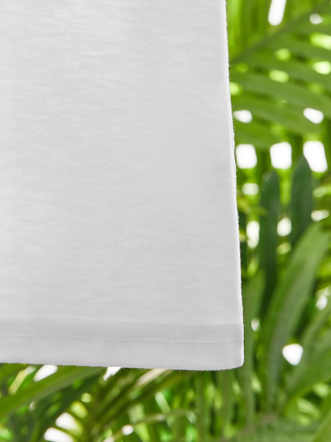 Casual Spring Color Block V neck Lightweight Cotton-Blend Regular Basic Plain H-Line T-shirt for Women