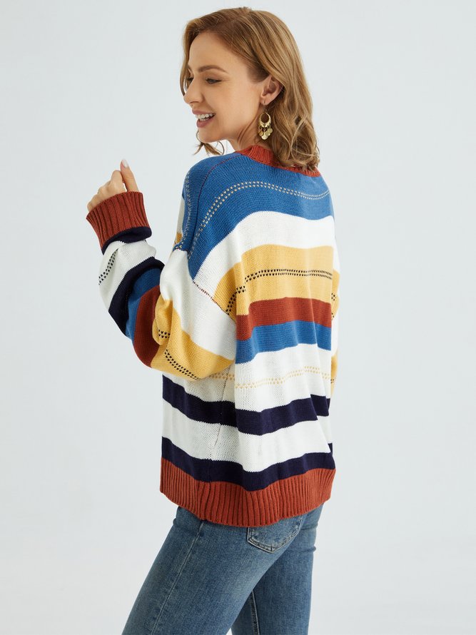 Boho Cotton Long Sleeve Cocoon Sweater