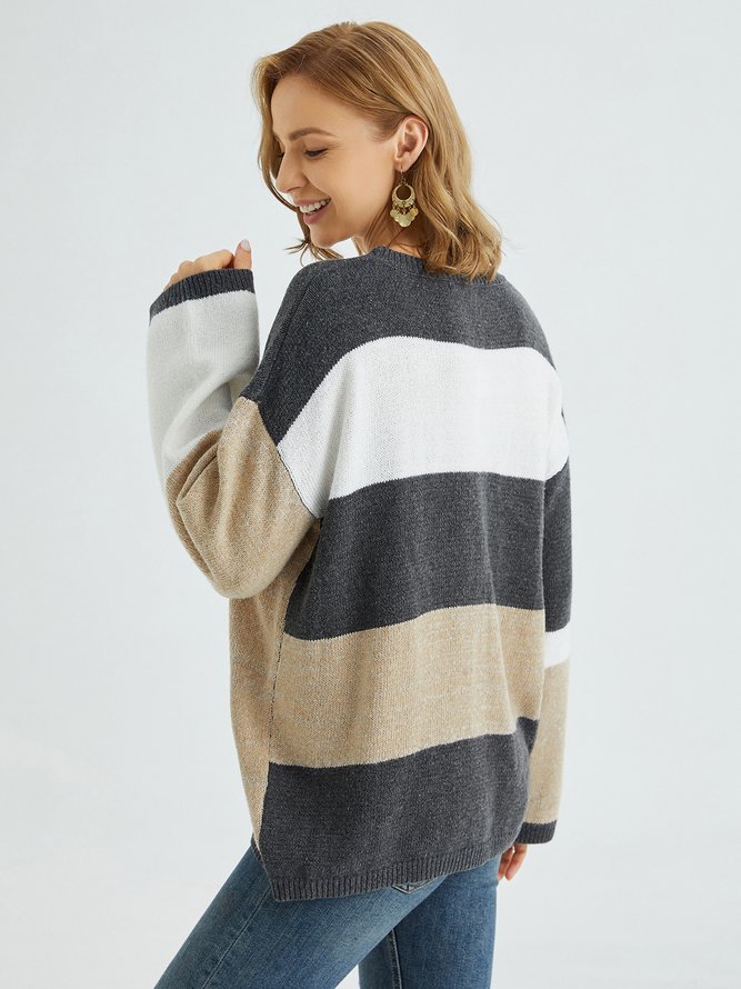 Wool/Knitting Color Block Sweater