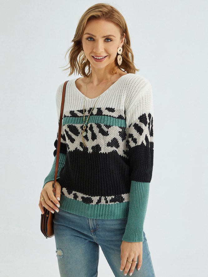 Multicolor Shift Long Sleeve Sweater