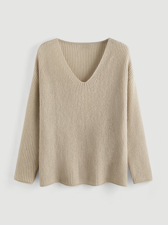 Plain loose basic sweater