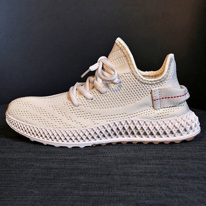 Knitted Fabric Super Breathable Sports Running Sneakers