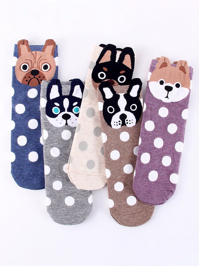 Cozy Cute Puppy Dot Socks