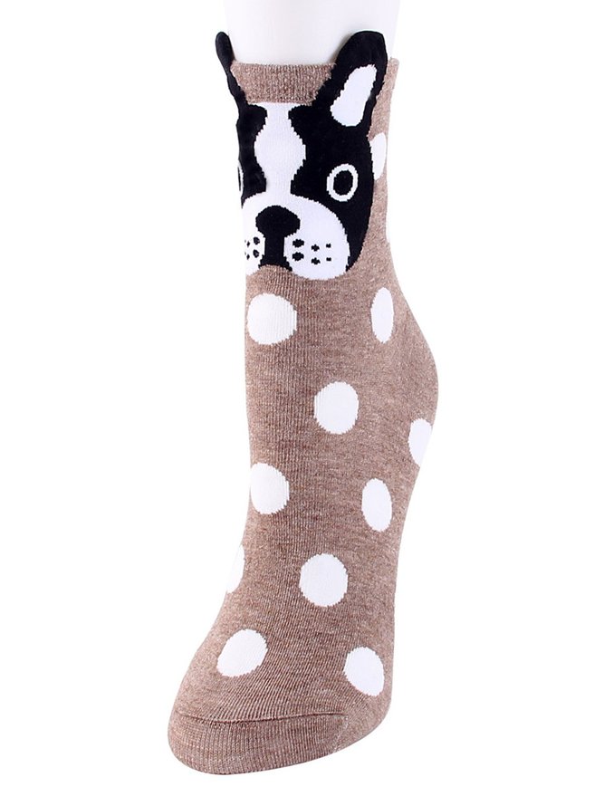 Cozy Cute Puppy Dot Socks