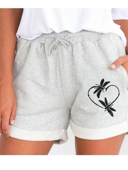 Cotton-Blend Animal Casual Shorts