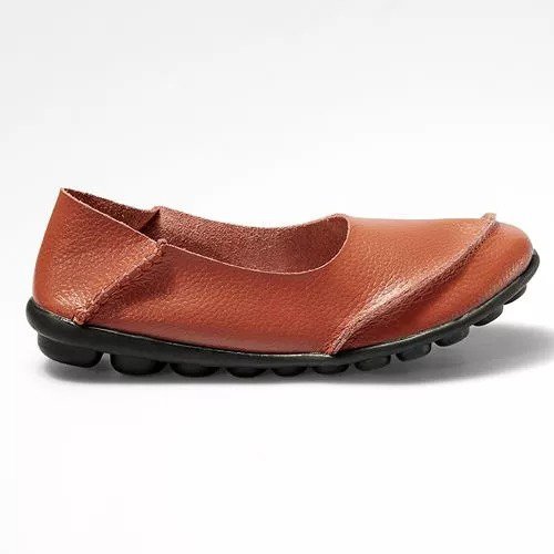 Slip On Leather Daily Casual Flats