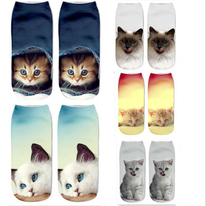 Winter Cute Cat Warm Ankle Socks