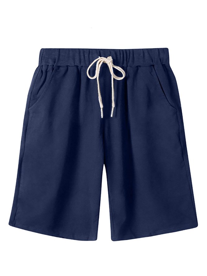 Plus Size Loose Sports Casual Five-point Shorts Straight-leg Mid-SweatSweatpants