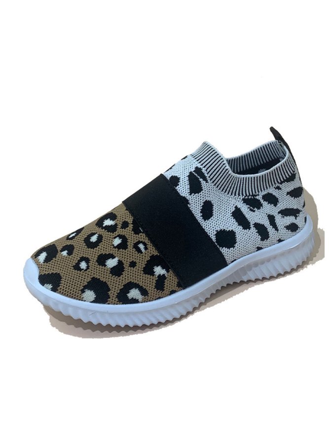 Fabric Leopard Fall Sneakers