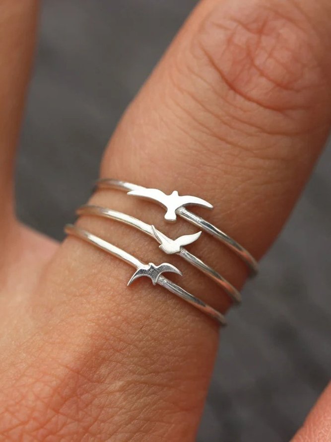 Simple Alloy Petrel Ring