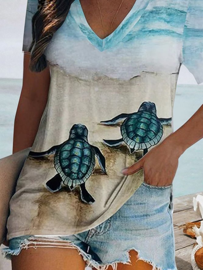 Daily sea turtle Holiday Beach shirt Plus Size