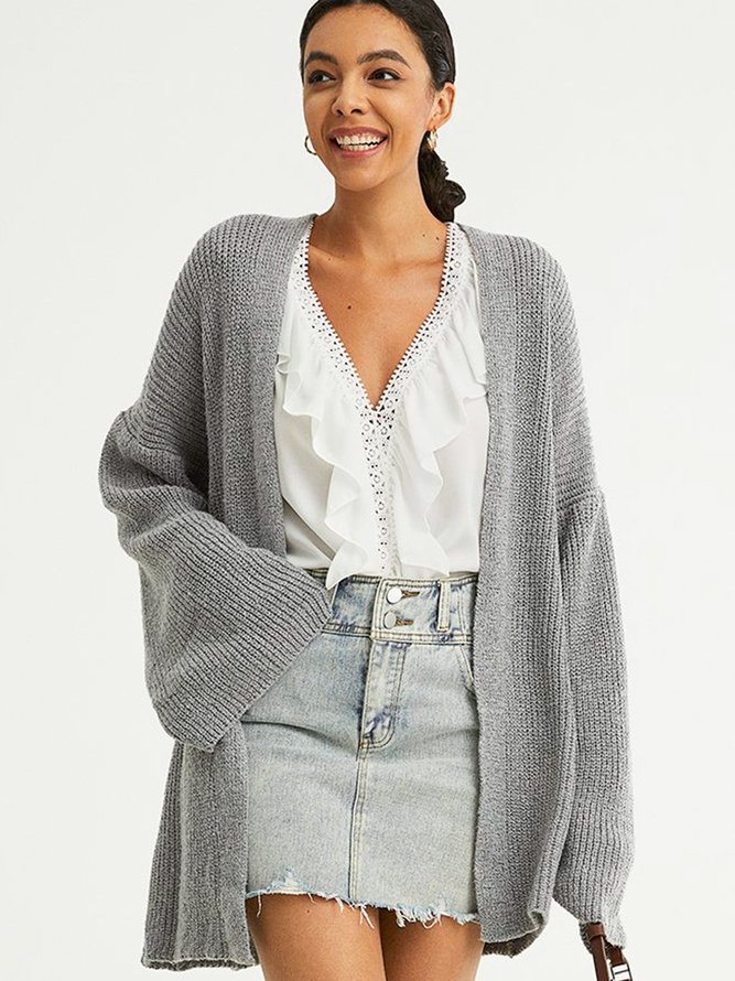 Elegant Long Sleeve Causal Sweater Outwear