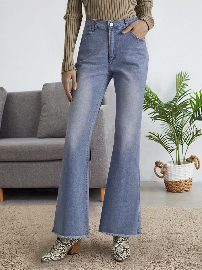 Plain Loosen Denim Jeans