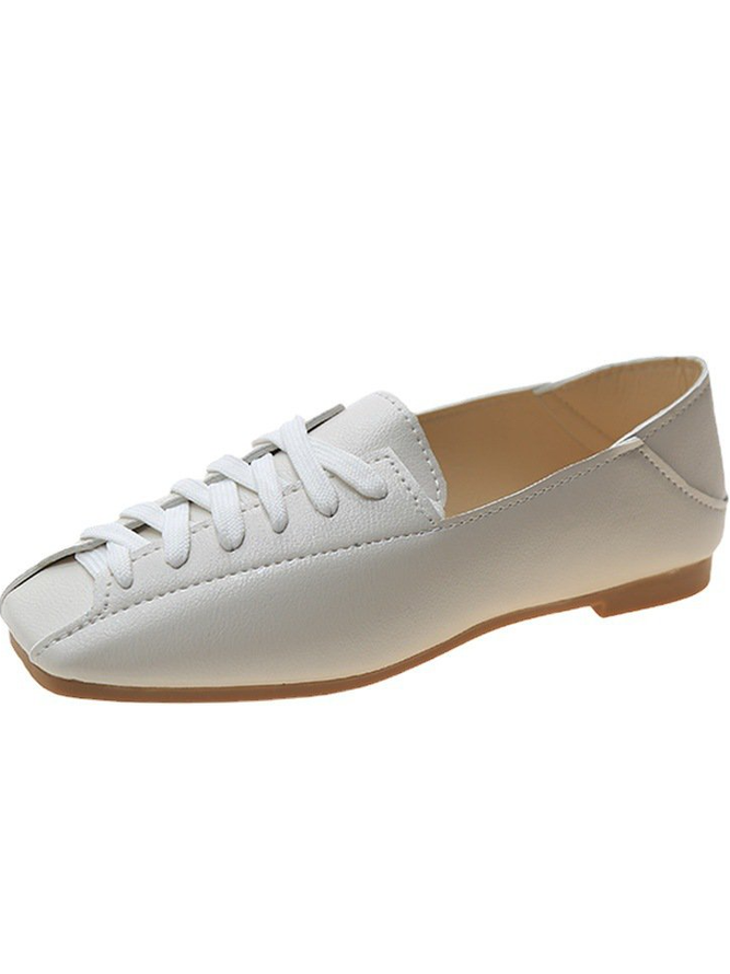 Women Plain All Season Elegant Polyester Holiday Flat Heel Closed Toe Rubber Shallow Shoes Women's Shoes