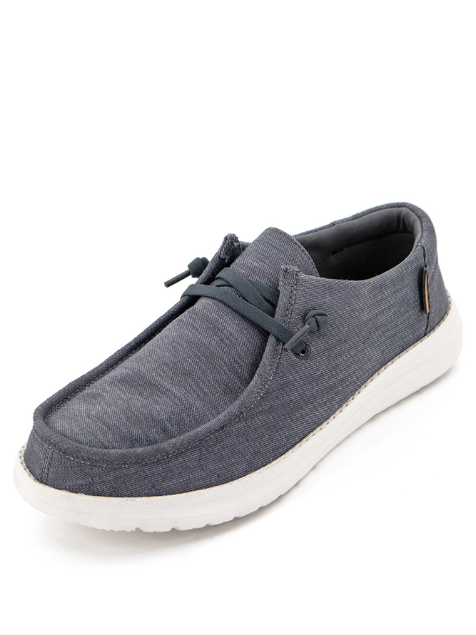 Men's Casual Canvas Flat Slip On Shoes