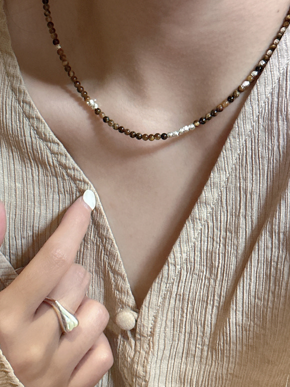 Plain Daily Bead Chain Necklace