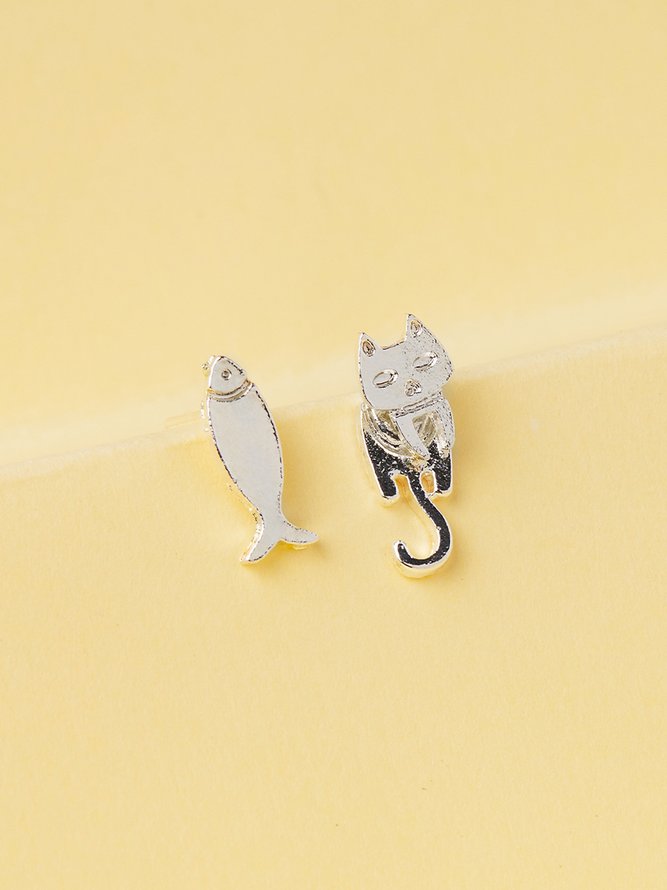And Fish Alloy Earrings