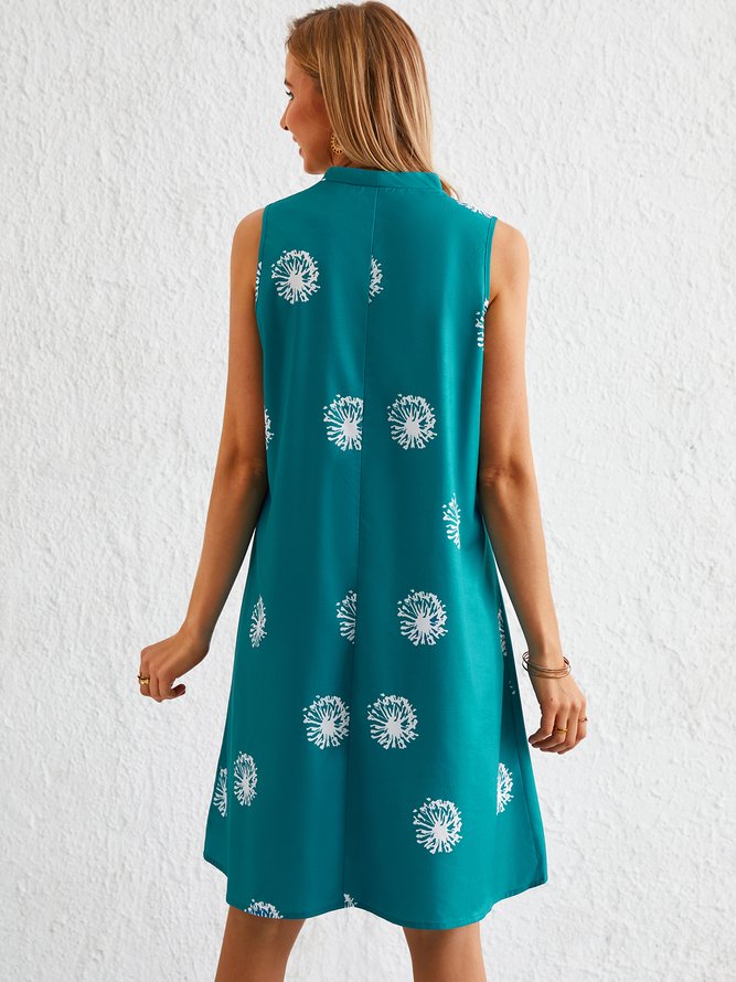 Plus Size Vintage Boho Holiday Sleeveless Casual Weaving Dress