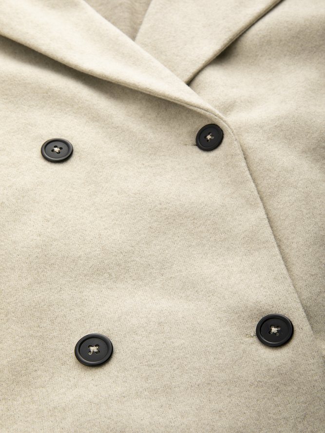 Flat Collar Basics  Overcoat With Belt