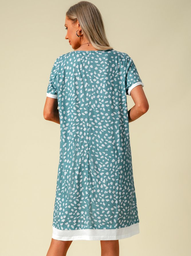 Plus size Short Sleeve Holiday Knitting Dress