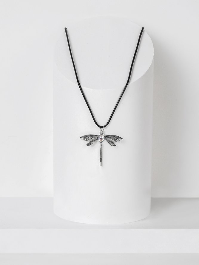 Vintage Dragonfly Moonstone Necklace