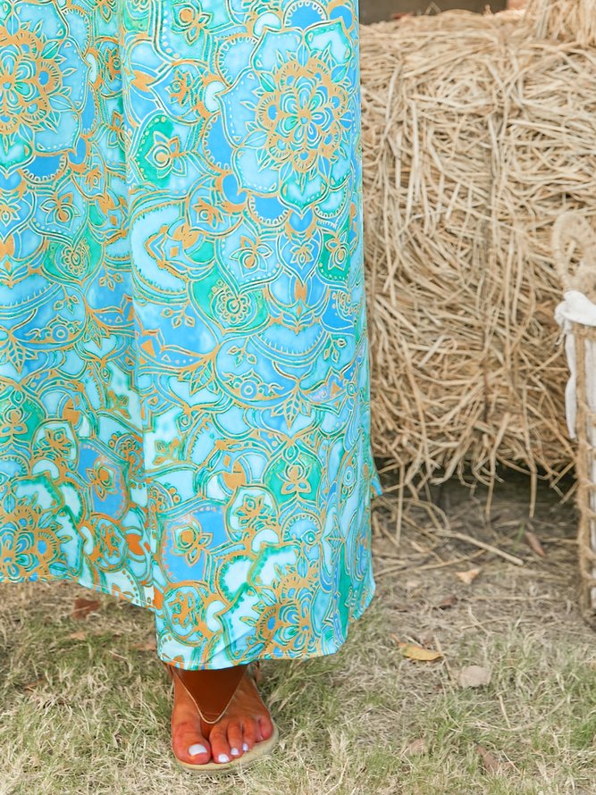 Paisley Cotton-Blend Holiday Weaving Dress