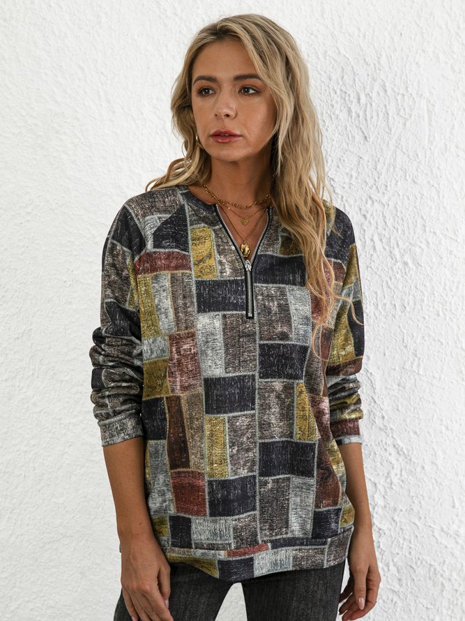 Geometric Printed Sweatshirts