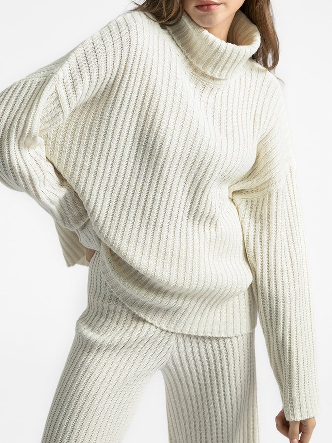 High Neck Casual Sweater