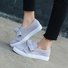  Bowknot flocking women's casual flat shoes wear-resistant non-slip slip-on
