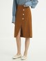 Work Fall Winter A-Line Elegant Simple Daily Formal Skirt