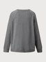 Autumn Cat Casual Daily Non-Convertible Straps Pullover Loose Crew Neck Regular Sweatshirts for Women