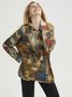 Casual Abstract Winter Cotton Micro-Elasticity Date Fit Hooded Regular Sweatshirts for Women