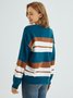 Vintage Striped V Neck Sweater