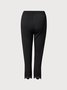 Plain Summer Casual Natural Party Jersey Elastic Band Capris Tight Leggings for Women